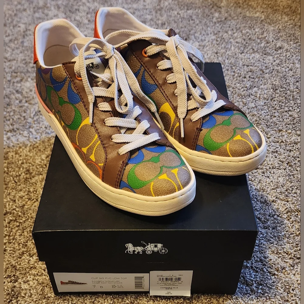 Coach Sneakers Rainbow Signature